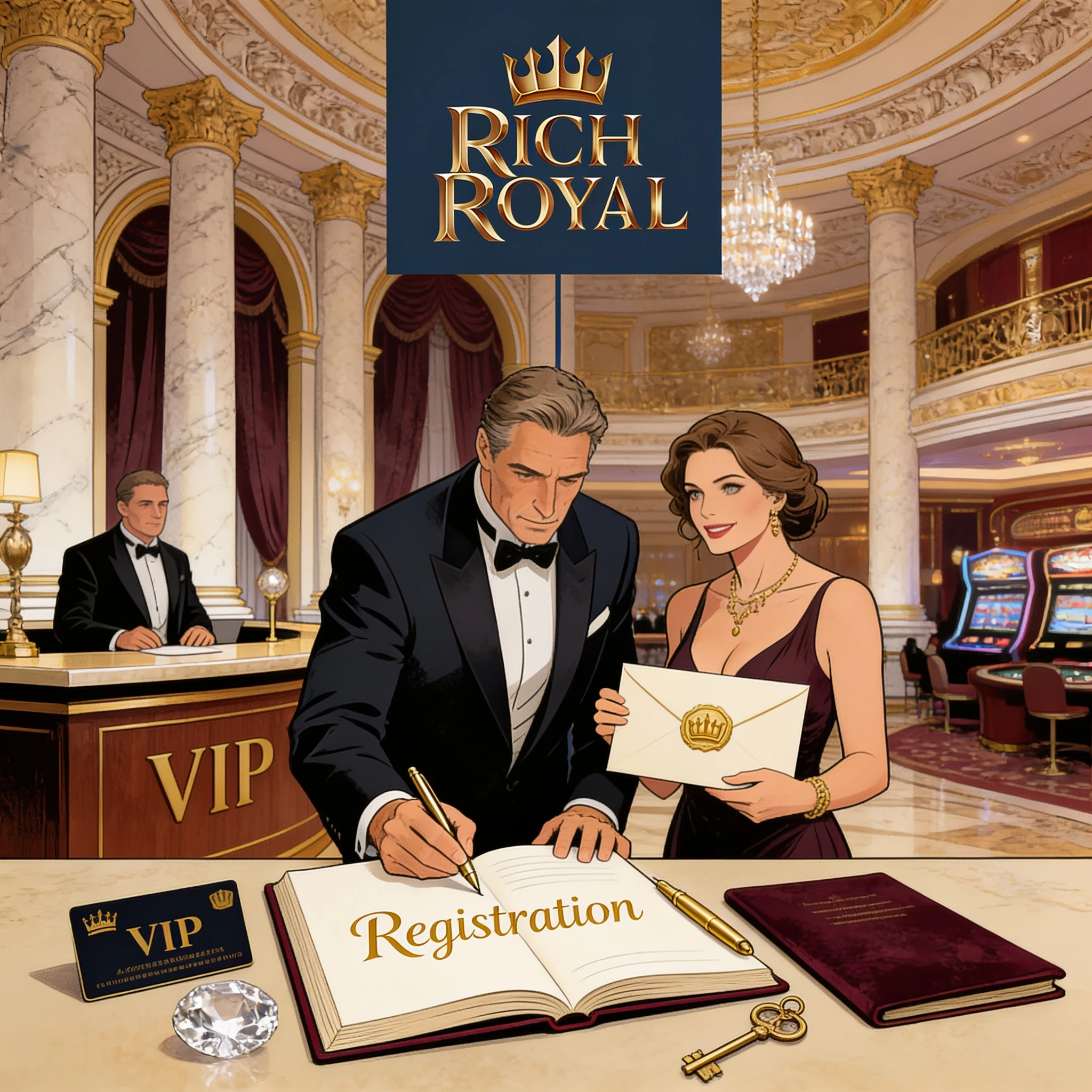 Sichere Registrierung bei Rich Royal Casino